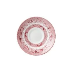 Churchill China Cranberry Willow 14.1cm (5.5") Georgian Saucer Vintage Print (Box Of 12)
