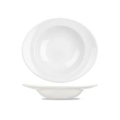 Churchill China Orbit 27.5x22cm/11x9" - (14oz) Oval Soup Plate (Box Of 12)