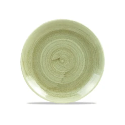 Churchill China Patina Coupe Plate 16.5cm (6.5") Burnished Green (Box Of 12)