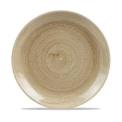 Churchill China Patina Coupe Plate 21.7cm (8.5") Antique Taupe (Box Of 12)
