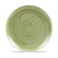 Churchill China Patina Coupe Plate 21.7cm (8.5") Burnished Green (Box Of 12)