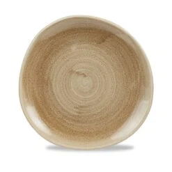 Churchill China Patina Organic Round Plate - 21cm (8.25") Antique Taupe (Box Of 12)
