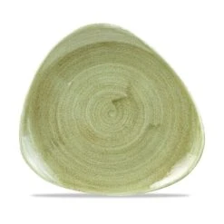 Churchill China Patina Triangle Plate 19.2cm (7.75") Burnished Green (Box Of 12)