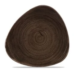 Churchill China Patina Triangle Plate 22.9cm (9") Iron Black (Box Of 12)