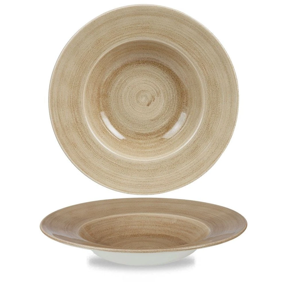 Churchill China Patina Wide Rim Bowl 11" (28cm) / 16.5oz Antique Taupe (Box Of 12) 1 Churchill China Patina Wide Rim Bowl 11" (28cm) / 16.5oz Antique Taupe (Box Of 12)