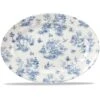 Churchill China Prague Toile 36.5x29.3cm/14.4x12" Oval Rimmed Dish Vintage Print (Box Of 6)