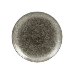 Churchill China Raku Coupe Plate 26cm (10.25") Quartz Black (Box Of 12)