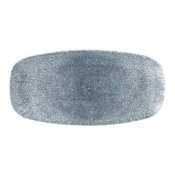 Churchill China Raku Oblong Plate 34.9 X 18.4cm Topaz Blue (Box Of 12)