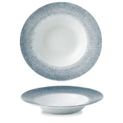 Churchill China Raku Wide Rim Bowl Large 10.9" (27.6cm) Topaz Blue (Box Of 12)