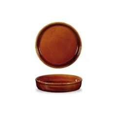Churchill China Rustics Simmer Mezze Dish - 17cm / 6.5" Brown (Box Of 6)
