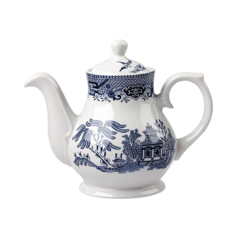 Churchill China Sandringham Blue 30oz (85.2cl) Tea / Coffee Pot Vintage Print (Box Of 4) 1 Churchill China Sandringham Blue 30oz (85.2cl) Tea / Coffee Pot Vintage Print (Box Of 4)