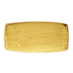 Churchill China Stonecast Oblong Plate 35 X 18.5cm Mustard (Box Of 12)