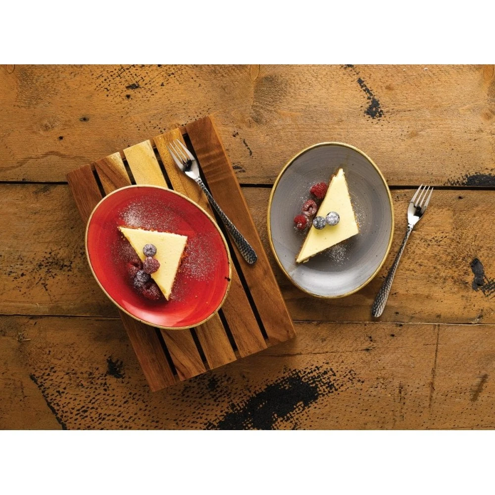 Churchill China Stonecast Oval Plate 19.2cm (7.75") Red Berry (Box Of 12) 2 Churchill China Stonecast Oval Plate 19.2cm (7.75") Red Berry (Box Of 12) - Image 2