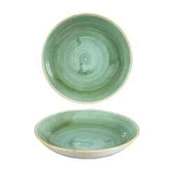 Churchill China Stonecast Samphire Green Evolve Coupe Bowl 24.77cm (Box Of 12)