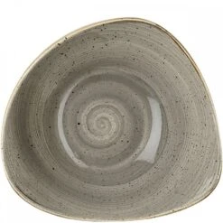 Churchill China Stonecast Triangle Bowl 18.5cm (7.25") Peppercorn (Box Of 12)