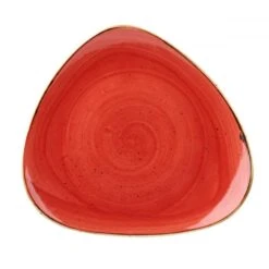 Churchill China Stonecast Triangle Plate 19.2cm (7.75") Red Berry (Box Of 12)