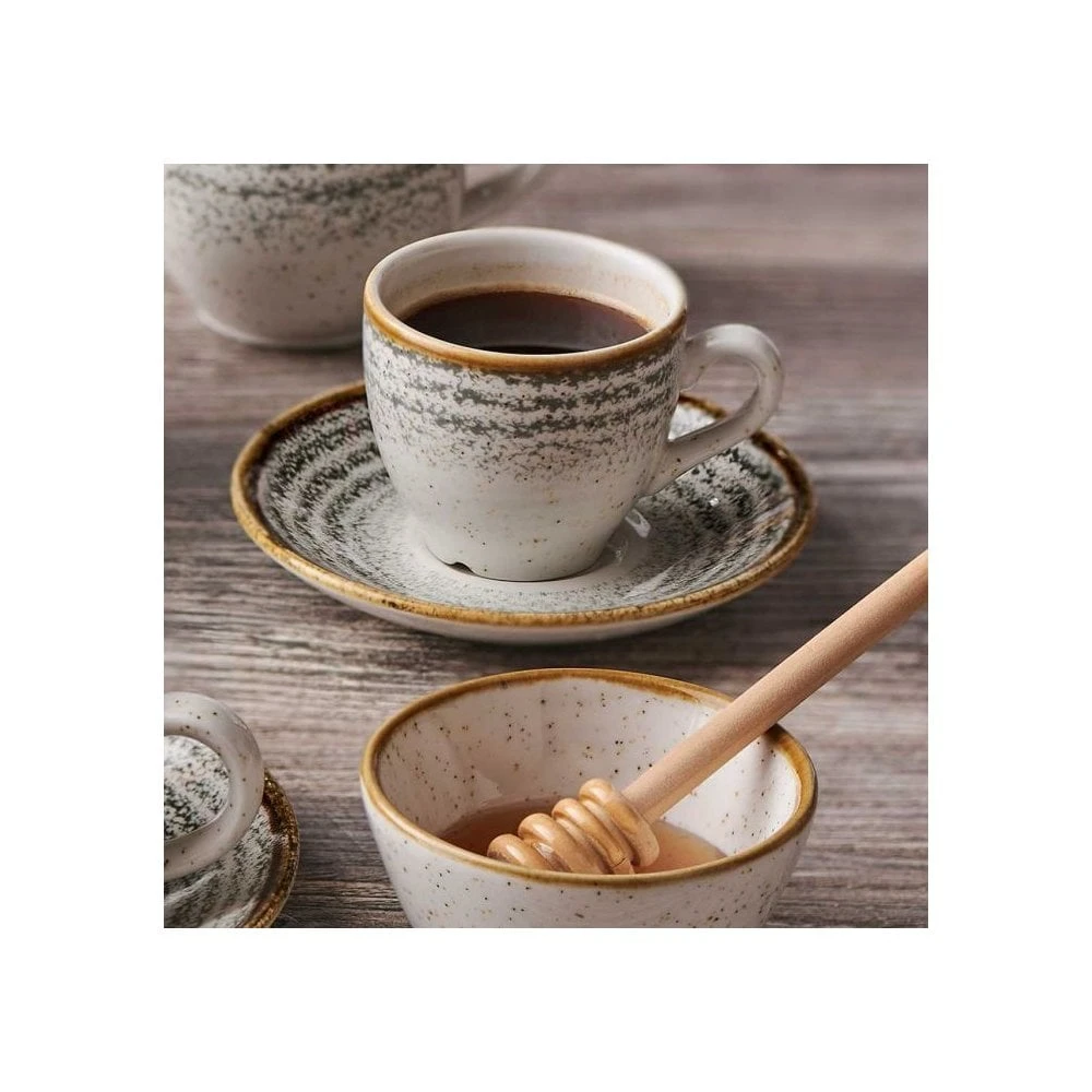 Churchill China Studio Print Stone Grey Espresso Saucer 4.5''/ 11.8 Cm (Box Of 12) 2 Churchill China Studio Print Stone Grey Espresso Saucer 4.5''/ 11.8 Cm (Box Of 12) - Image 2