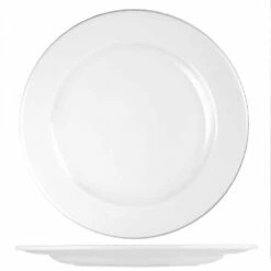 Churchill China White Profile Wide Rim Plate 9 1/4" (Box Of 12)