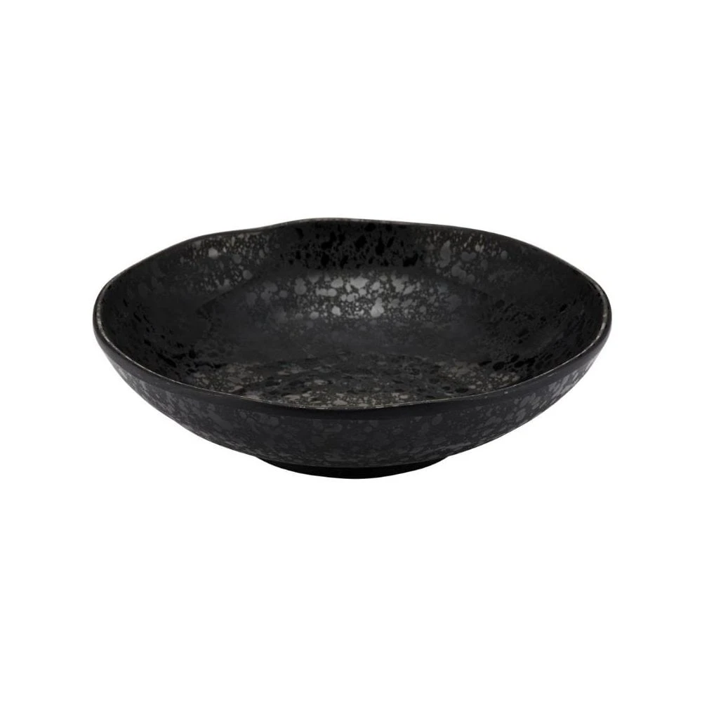 Dalebrook Noir Mineral Crackle Glaze Melamine Bowl 240x50mm (Box Of 12) 1 Dalebrook Noir Mineral Crackle Glaze Melamine Bowl 240x50mm (Box Of 12)