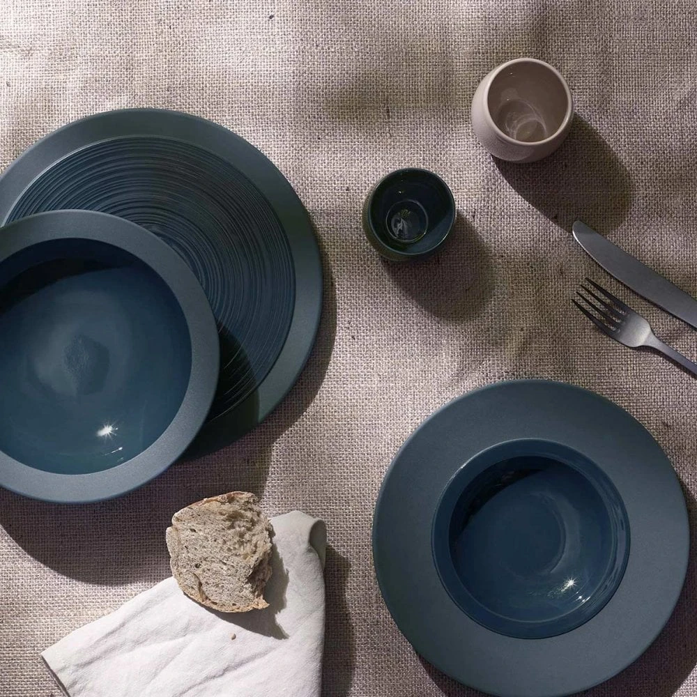 Degrenne Bahia Blue Stone Round Deep Plate 20cm (Box Of 6) 3 Degrenne Bahia Blue Stone Round Deep Plate 20cm (Box Of 6) - Image 3