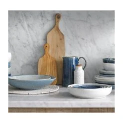 Denby Studio Blue Pebble Medium Ridged Bowl 25.5cm / 10" (Box Of 6) -Kitchen Supplies denby studio blue pebble medium ridged bowl 25 5cm 10 box of 6 p3600 9405 image