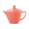 DPS Tableware Seasons Conic Teapot 17.5oz / 50cl Coral (Box Of 6)