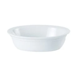 Genware Oval Pie Dish Lipped 18cm Porcelite (Box Of 6)