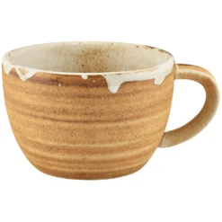 Genware Terra Porcelain Roko Sand Coffee Cup 28.5cl / 10oz (Box Of 6)
