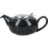 Lifetime Brands London Pottery 2 Cup Pebble Filter Teapot - Flecked Black Teapot