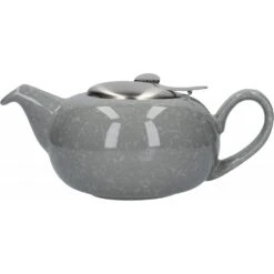 Lifetime Brands London Pottery 2 Cup Pebble Filter Teapot - Flecked Grey Teapot