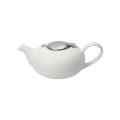 Lifetime Brands London Pottery 2 Cup Pebble Filter Teapot - Speckled White