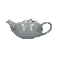Lifetime Brands London Pottery 4 Cup Pebble Filter Teapot - Flecked Grey Pot