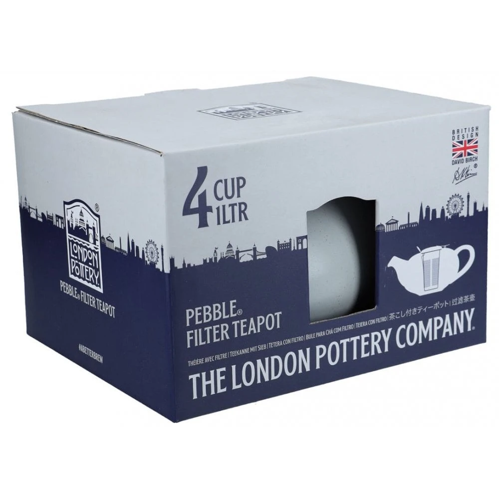 Lifetime Brands London Pottery 4 Cup Pebble Teapot - Light Blue 2 Lifetime Brands London Pottery 4 Cup Pebble Teapot - Light Blue - Image 2