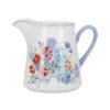 Lifetime Brands London Pottery Viscri Meadow Ceramic Milk Jug 8oz - Almond Ivory / Cornflower Blue