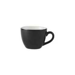 Genware Royal Bowl Shape Cup - 3oz / 9cl Black (Box Of 6)