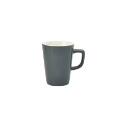 Genware Royal Latte Mug - 12oz / 34cl Grey (Box Of 6)