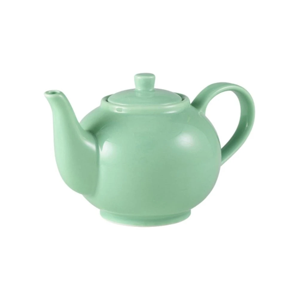 Genware Royal Teapot - 15.75oz / 45cl Green (Box Of 6) 1 Genware Royal Teapot - 15.75oz / 45cl Green (Box Of 6)