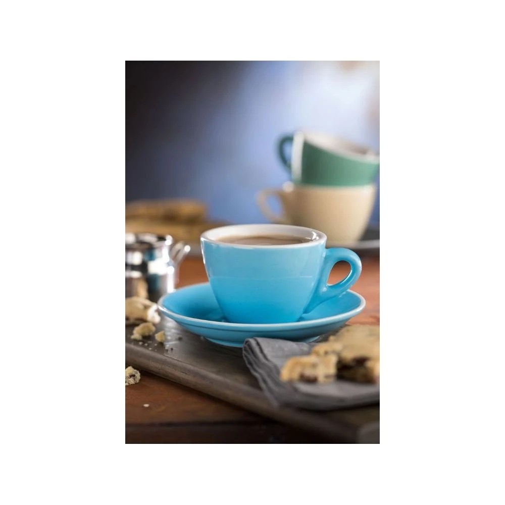 Utopia Tableware Barista Cappucino Cup - 7oz (20cl) Blue (Box Of 6) 2 Utopia Tableware Barista Cappucino Cup - 7oz (20cl) Blue (Box Of 6) - Image 2