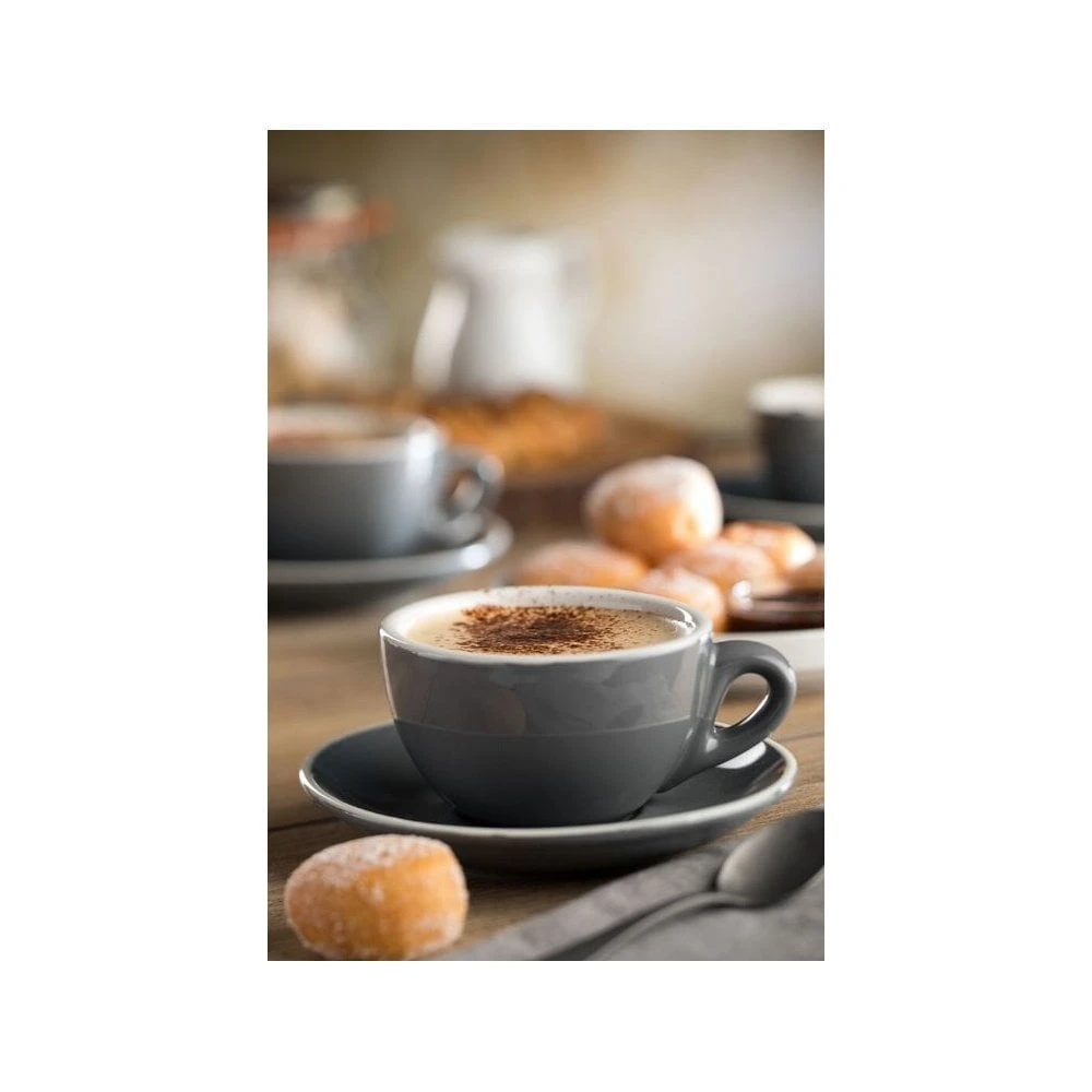 Utopia Tableware Barista Medium Saucer - 5.5" (14cm) Grey (Box Of 12) 2 Utopia Tableware Barista Medium Saucer - 5.5" (14cm) Grey (Box Of 12) - Image 2